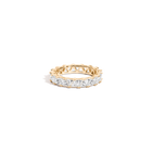 Lab Grown White Sapphire Trillion Eternity Ring