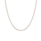 Lab Grown White Sapphire Trillion Tennis Necklace