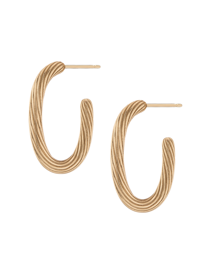 Aurate x Marilyn Monroe: Twisted Rope Hoop Earrings Vermeil Yellow Gold First