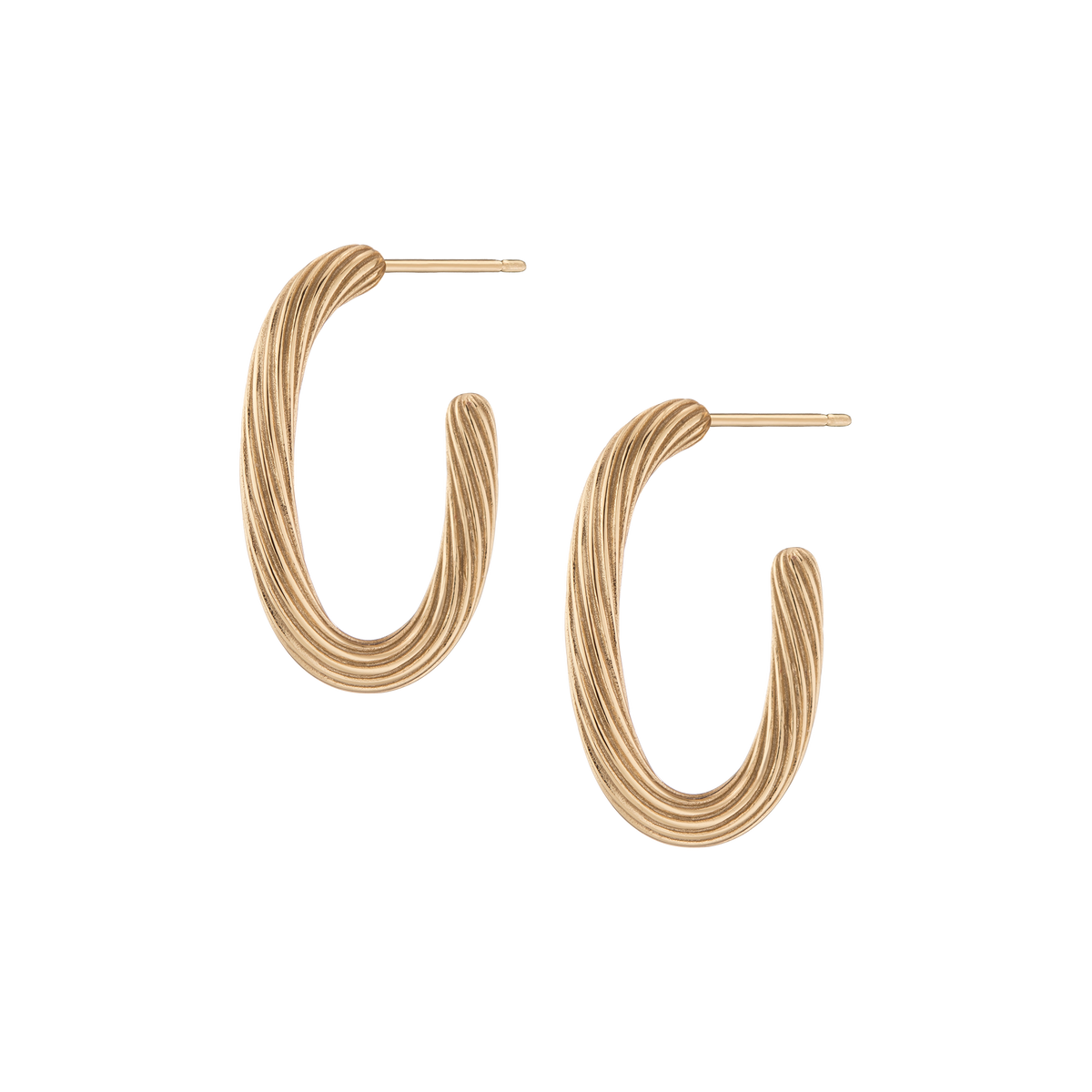Aurate x Marilyn Monroe: Twisted Rope Hoop Earrings Vermeil Yellow Gold First