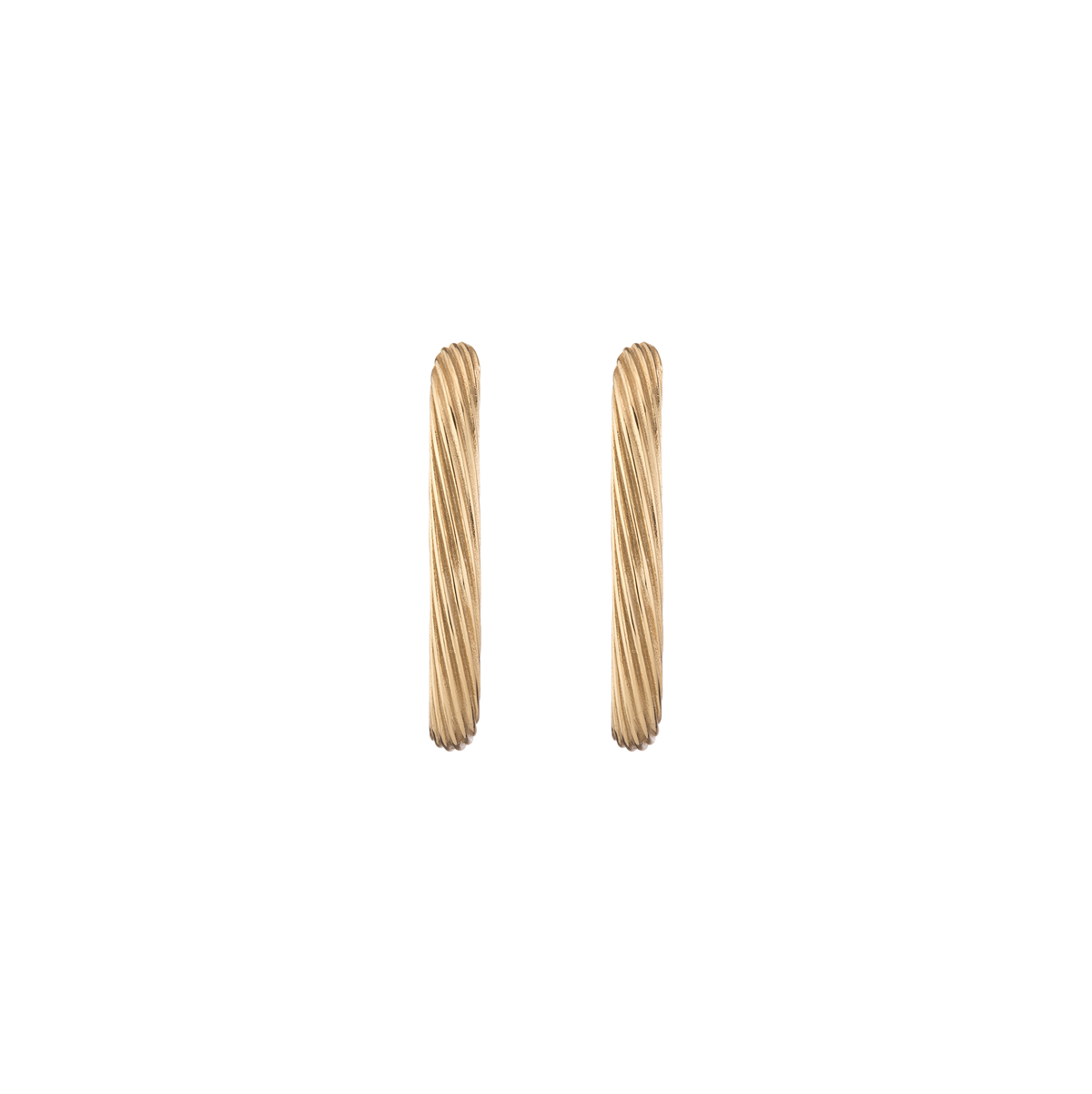 Aurate x Marilyn Monroe: Twisted Rope Hoop Earrings Vermeil Yellow Gold