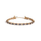 Vintage Diamond and Blue Sapphire Tennis Bracelet