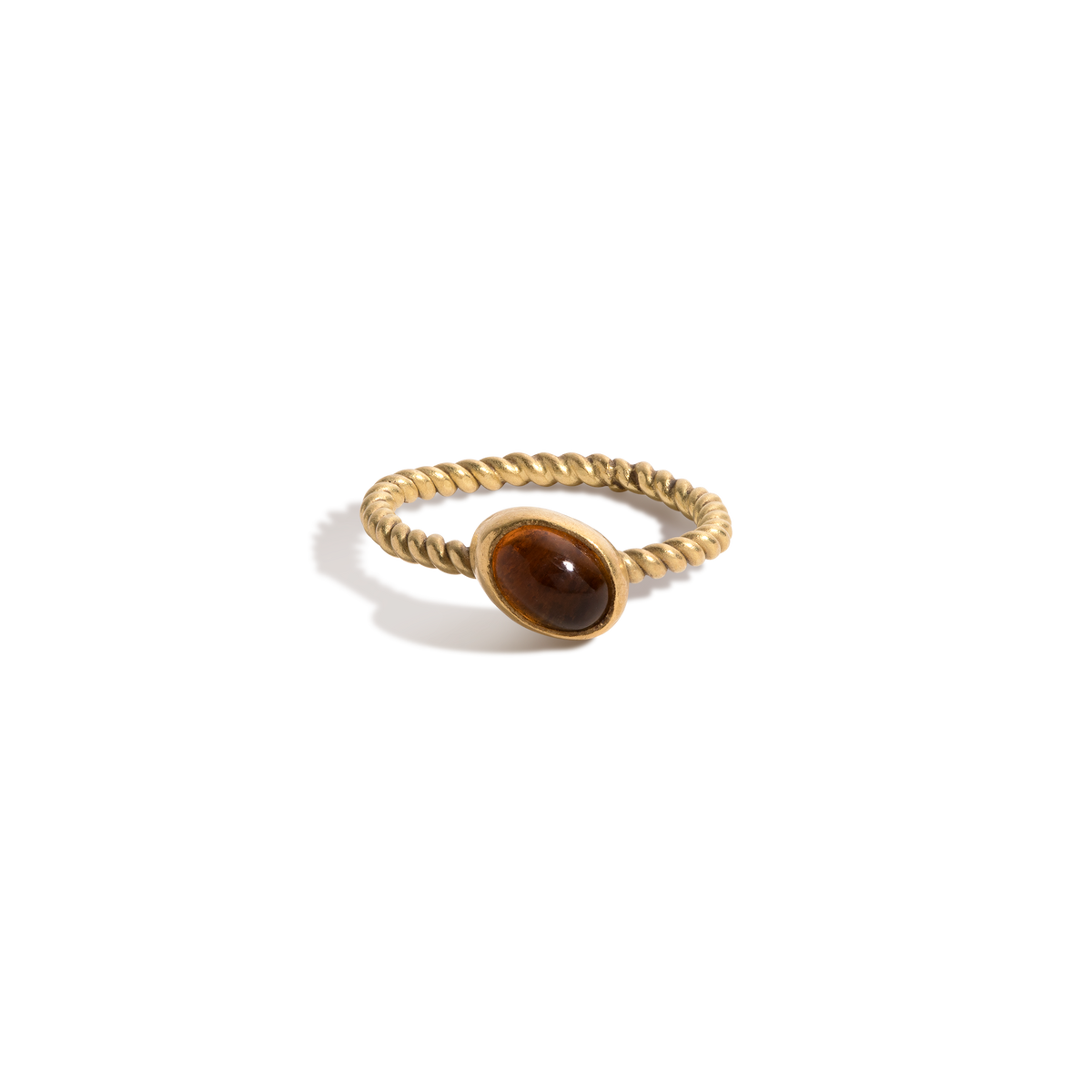 Vintage Oval Orange Tourmaline Gold Ring 18k Yellow Gold First