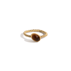 Vintage Oval Orange Tourmaline Gold Ring