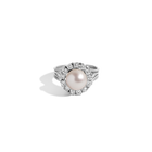 Vintage Estate Diamond and Pearl Ring