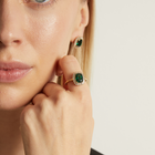 Lab Grown Green Emerald Alexandra Ring
