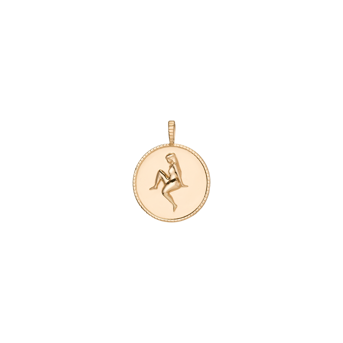 Femme Gold Zodiac Pendant Vermeil Yellow Gold Virgo First