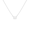 Aurate x Wilson: Dainty W Necklace 14k White Gold 18in First