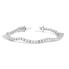 Lab Grown White Sapphire Wave Tennis Bracelet
