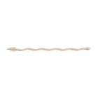 Lab Grown White Sapphire Wave Tennis Bracelet