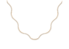 Lab Grown White Sapphire Wave Tennis Necklace