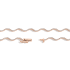 Lab Grown Diamond Wave Tennis Necklace