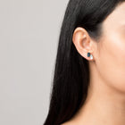 Toi et Moi Gemstone Heirloom Earring - Garnet & White Topaz