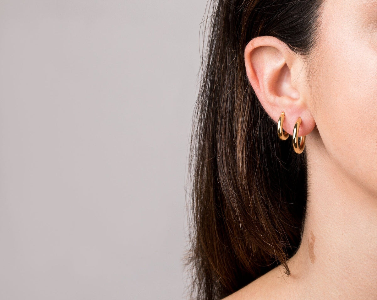 Gold Hoop Earrings - 3mm
