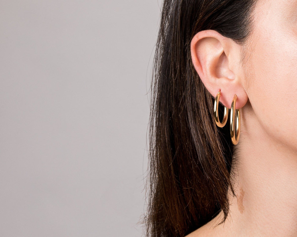 Gold Hoop Earrings - 3mm