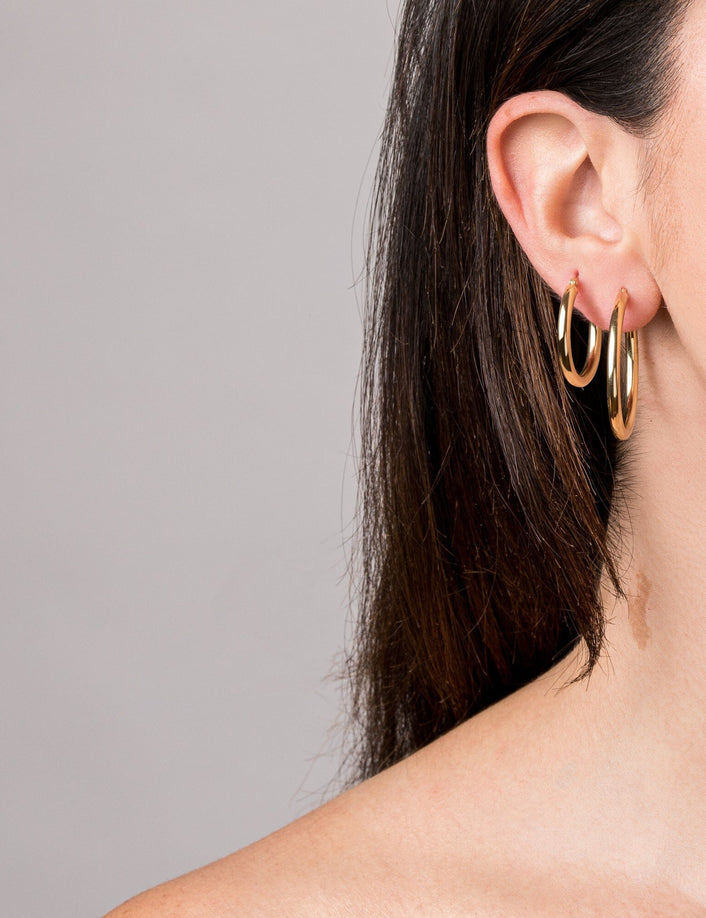 Gold Hoop Earrings - 3mm