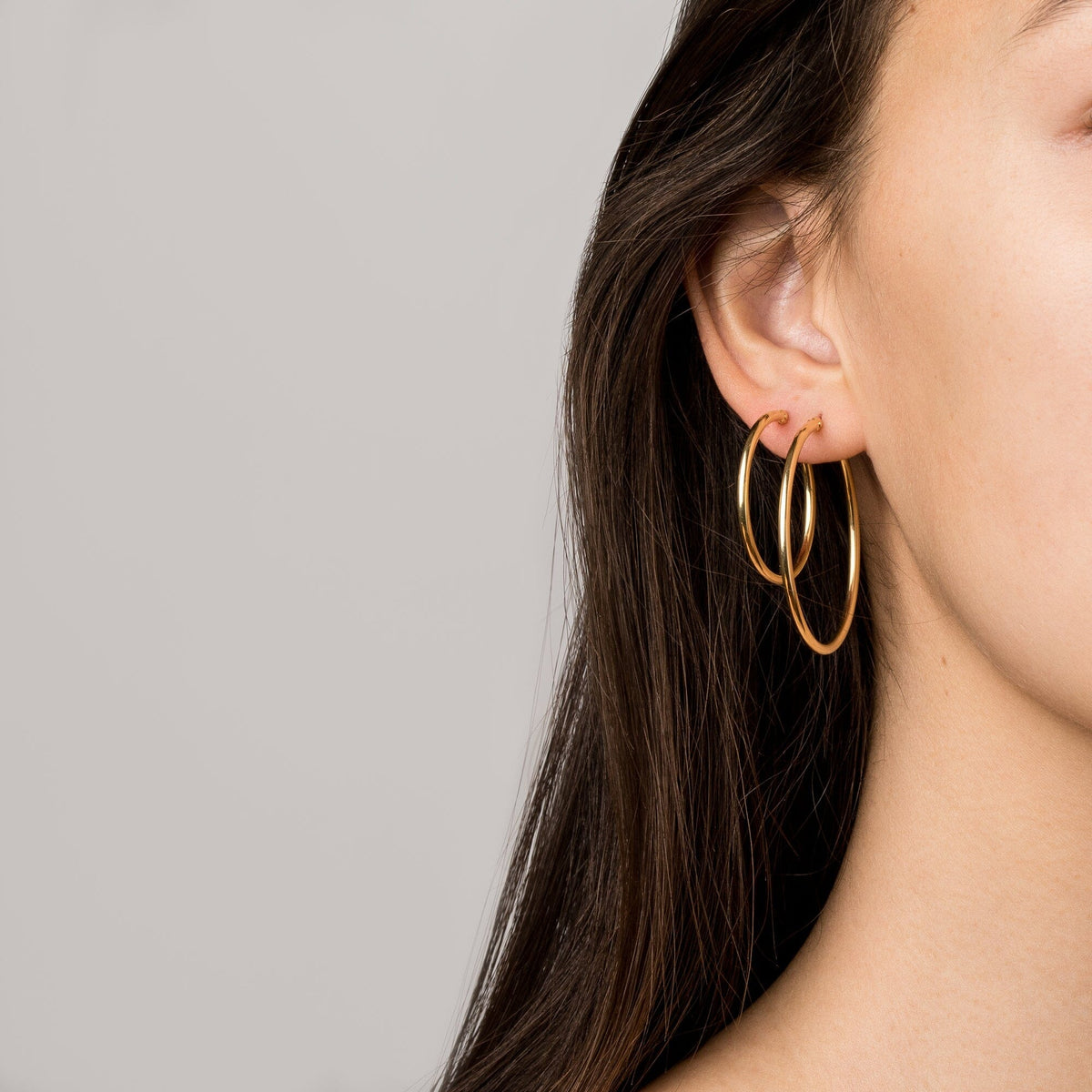 Gold Hoop Earrings - 2mm