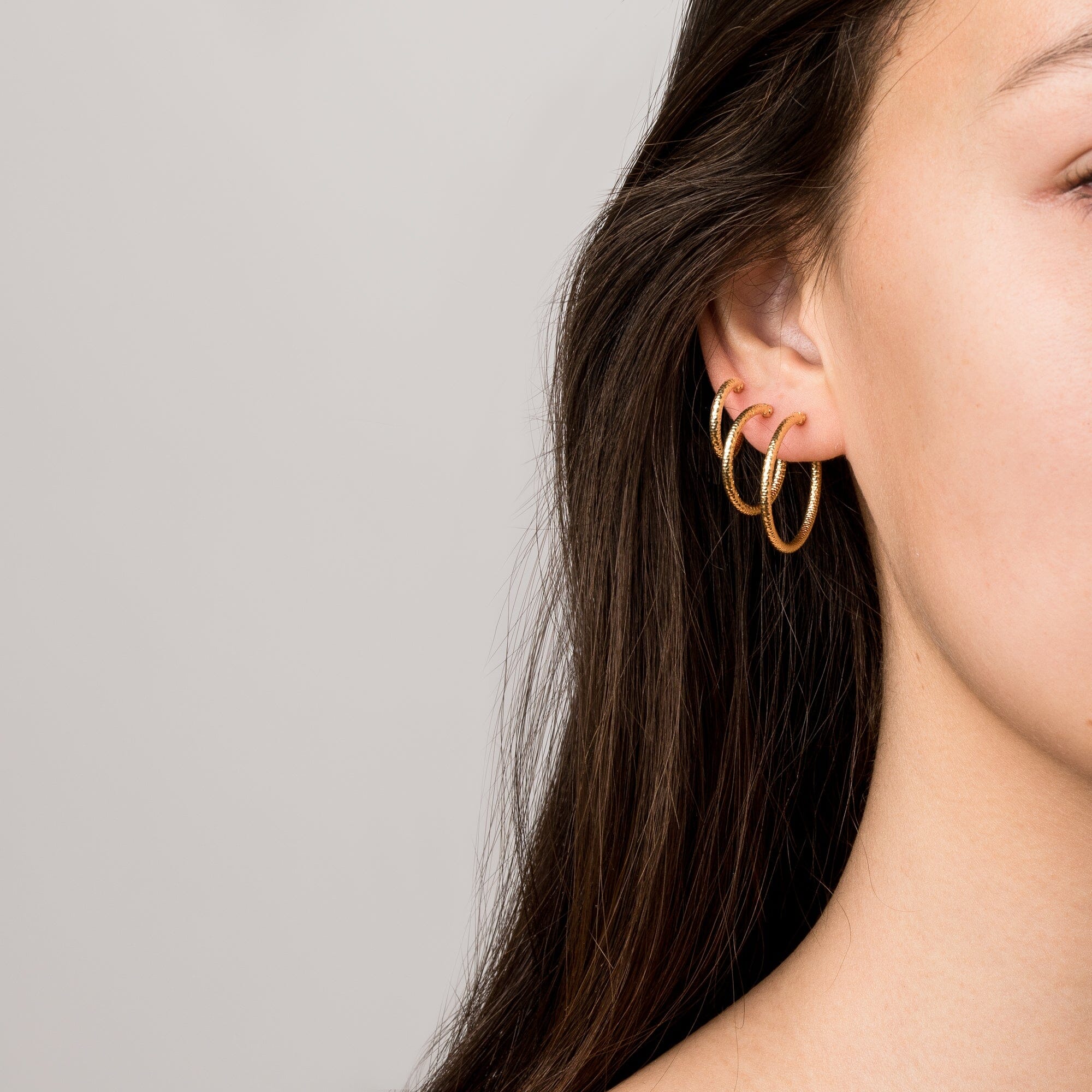 Textured Hoop Earrings