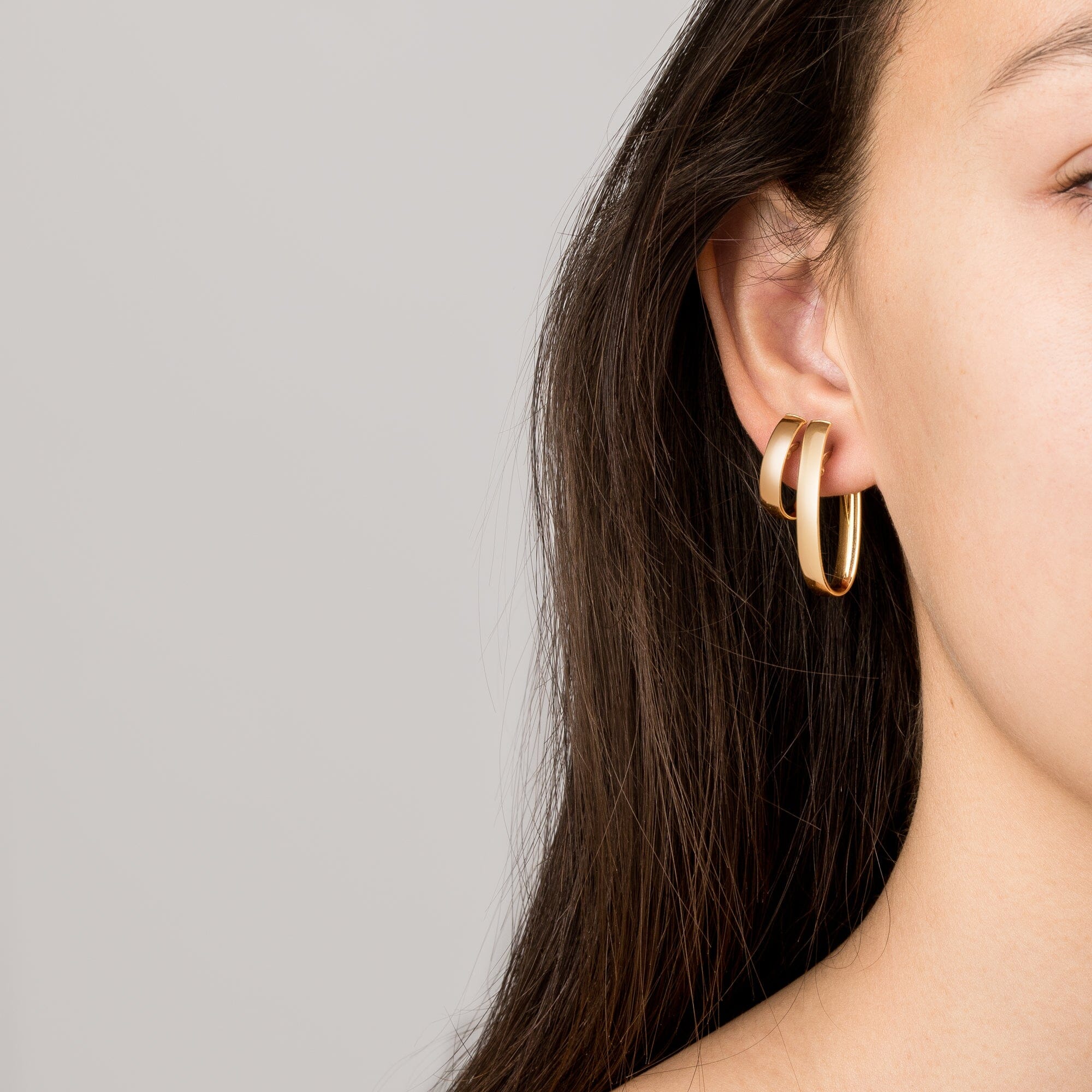 Bold Oval Hoop Earrings