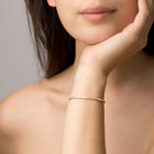 Lab Grown White Sapphire Horizontal Baguette Tennis Bracelet