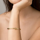 Gold Knot Hinged Bracelet