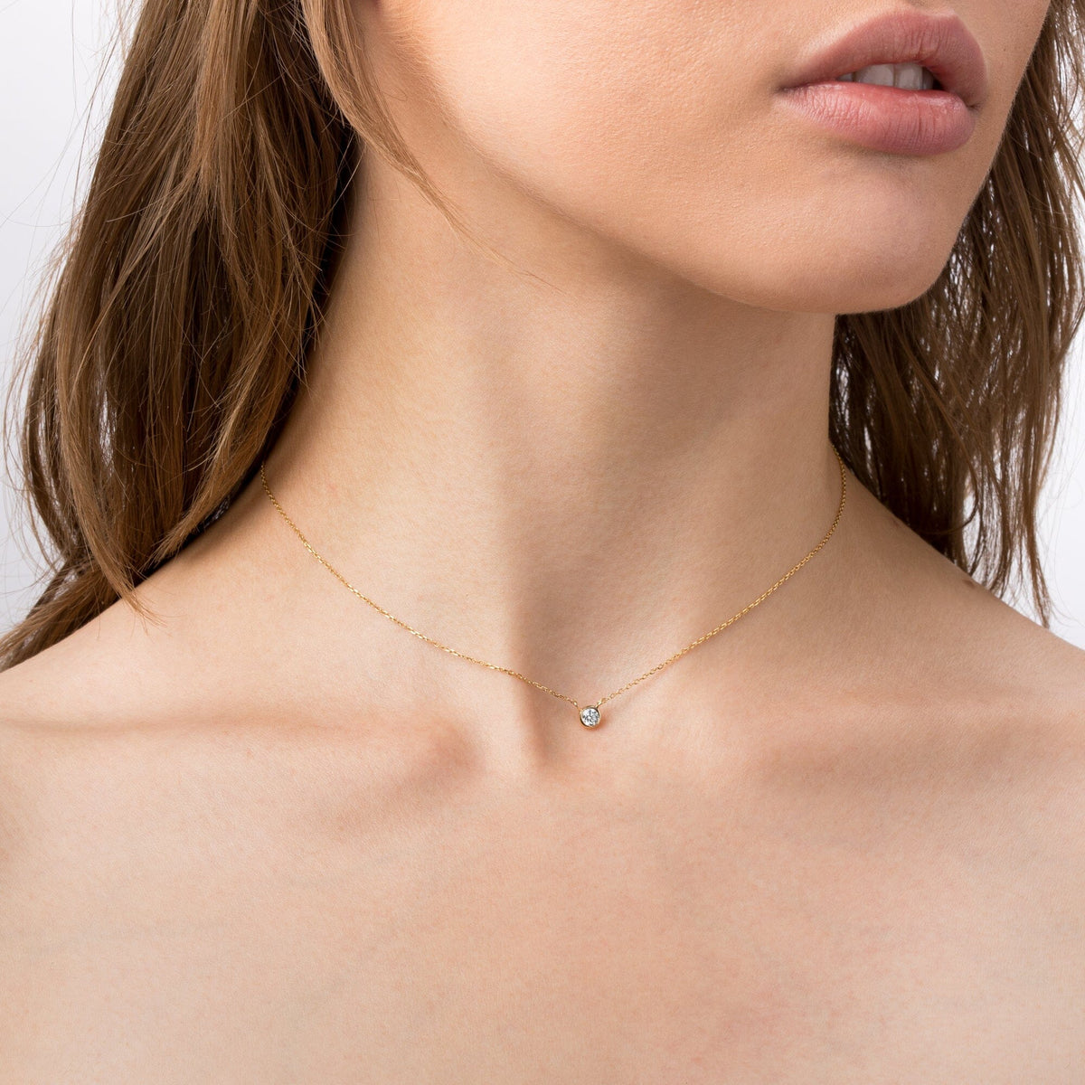 Aurate New York XL Diamond Bezel Necklace