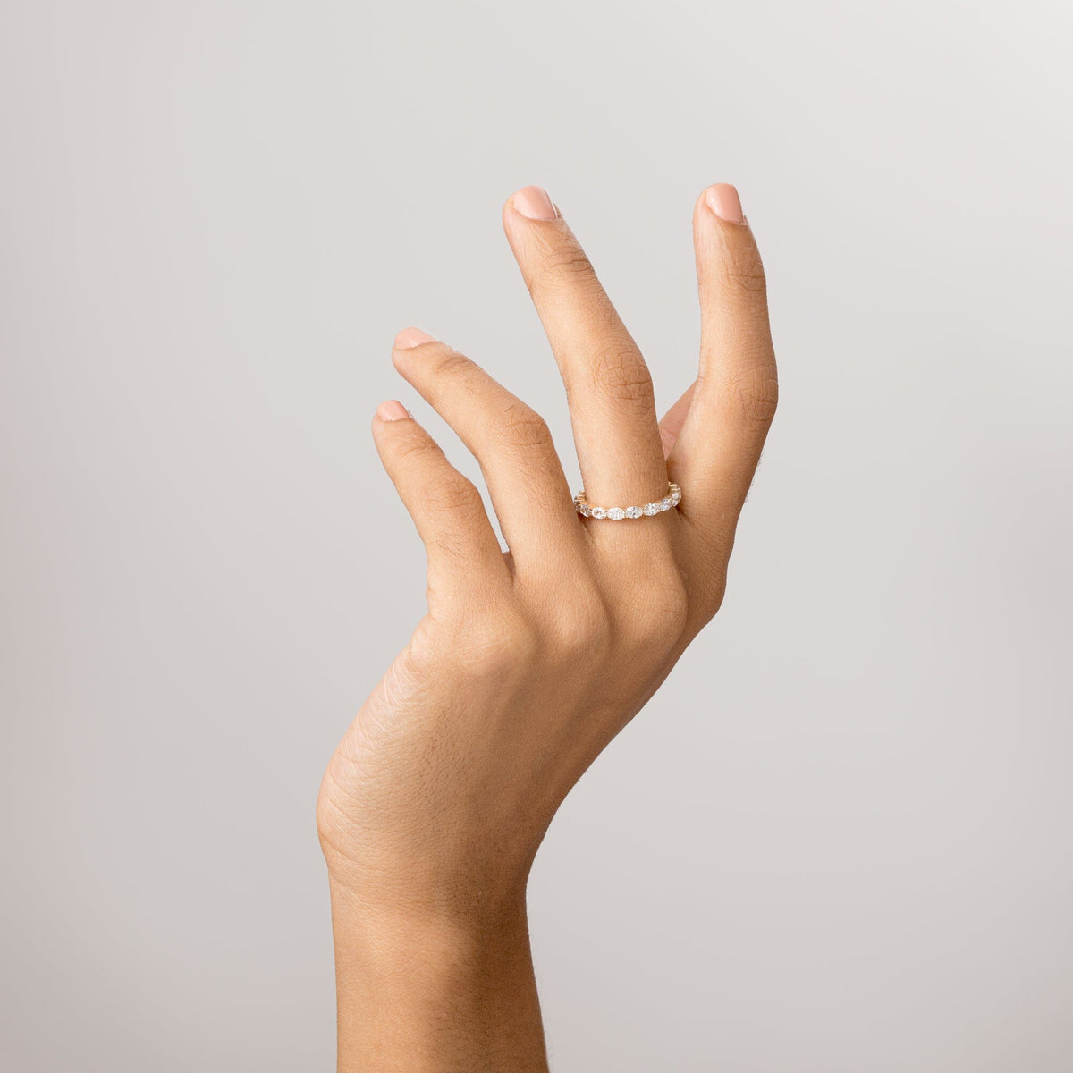 Horizontal Oval Lab Grown Diamond Eternity Ring