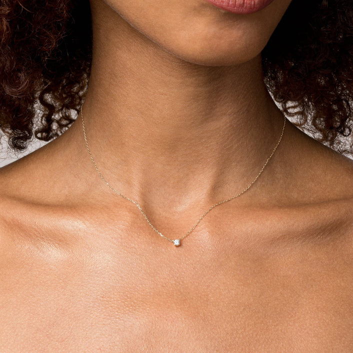 Lab Grown Diamond Solitaire Necklace