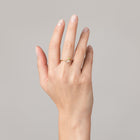 Toi et Moi Gemstone Mini Heirloom Ring  - Red Garnet & White Topaz