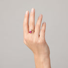 Toi et Moi Gemstone Heirloom Ring - White Topaz & White Topaz