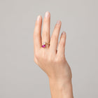 Toi et Moi Gemstone Heirloom Ring - White Topaz & White Topaz