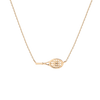 Aurate x Wilson: W Tennis Racket Necklace 14k Yellow Gold 18in First