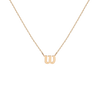 Aurate x Wilson: Dainty W Necklace 14k Yellow Gold 18in First