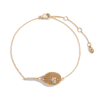 Lab Grown White Sapphire Tennis Racket Bracelet
