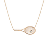 Lab Grown Diamond Tennis Racket Necklace 14k Yellow Gold 18in First