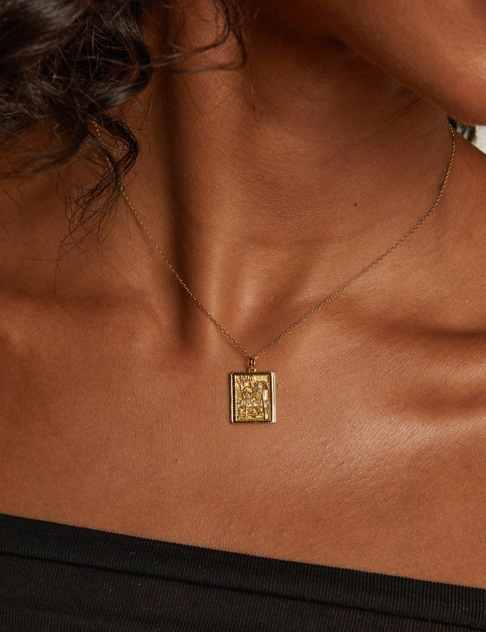 Vintage City Stamp Charm