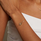 Lab Grown White Sapphire Tennis Racket Bracelet