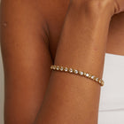 Lab Grown White Sapphire X Estate Tennis Bracelet