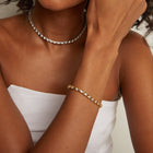 Bold Lab Grown White Sapphire X Estate Tennis Bracelet