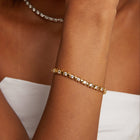 Bold Lab Grown White Sapphire X Estate Tennis Bracelet