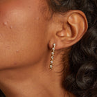 Bold Lab Grown White Sapphire X Estate Tennis Earrings