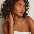 Lab Grown White Sapphire S Estate Tennis Necklace