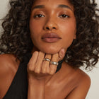 Lab Grown White Sapphire Matrix Ring