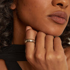 Lab Grown White Sapphire Matrix Ring