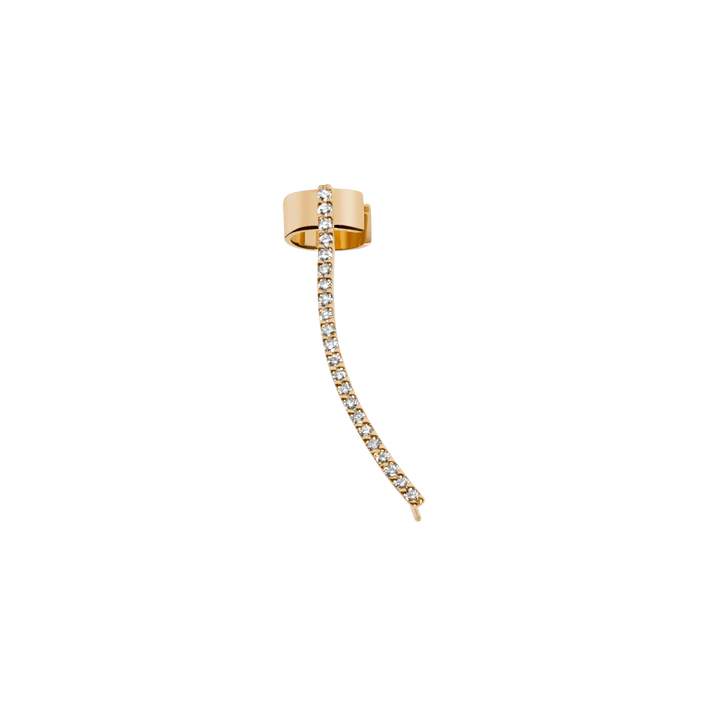 Archival Path Ear Climber Cuff Vermeil Yellow Gold Single First