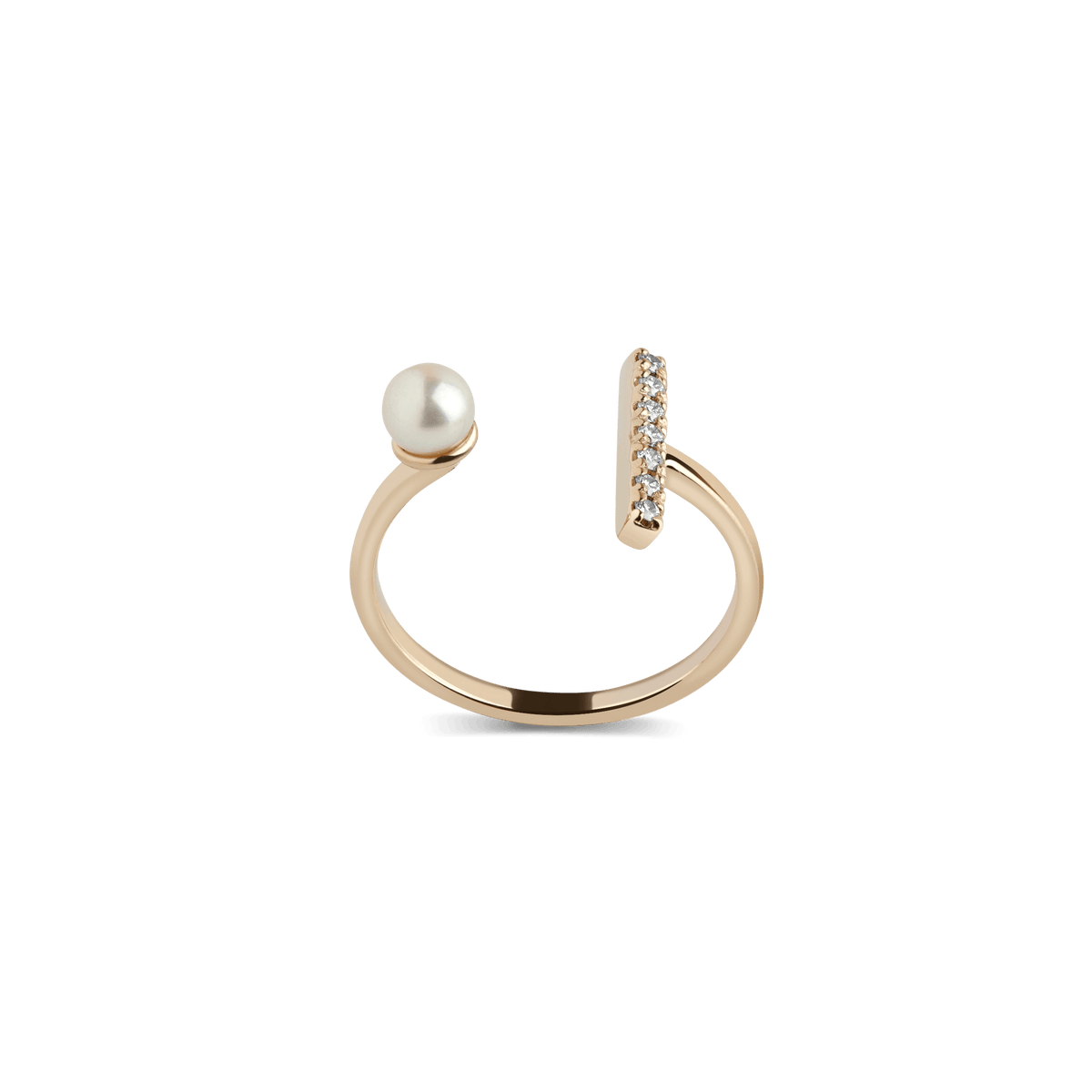Archival Open Pearl Ring Vermeil Yellow Gold First