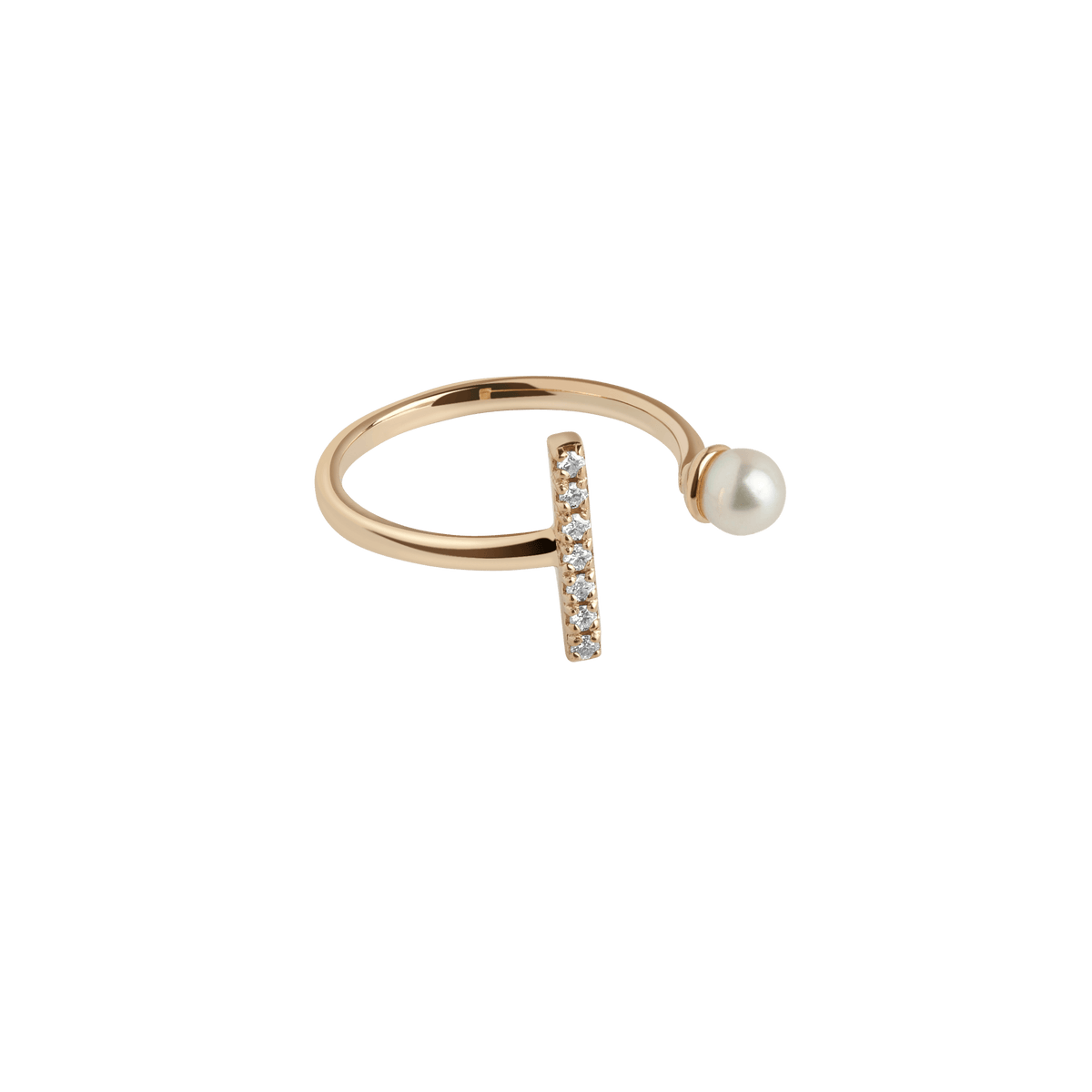 Archival Open Pearl Ring Vermeil Yellow Gold