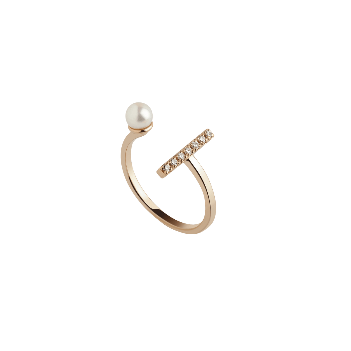Archival Open Pearl Ring Vermeil Yellow Gold