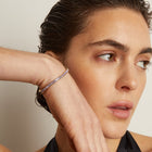 Lab Grown Amethyst Baguette Tennis Bracelet