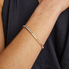 Ombré Rainbow Baguette Tennis Bracelet